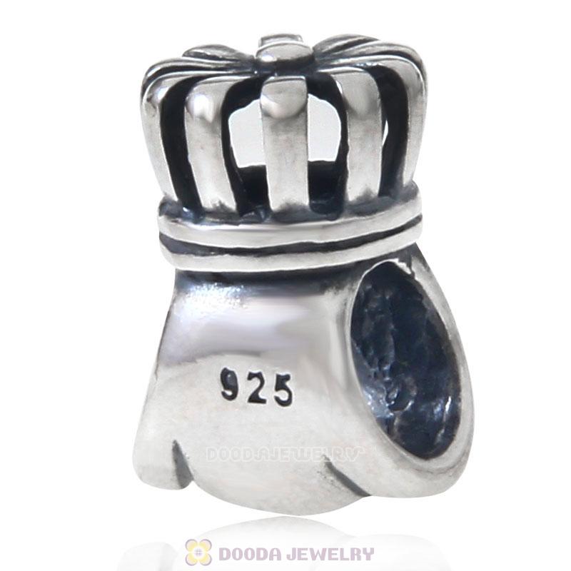 925 Sterling Silver Fairy Tale Jewelry The King Head Charm Bead