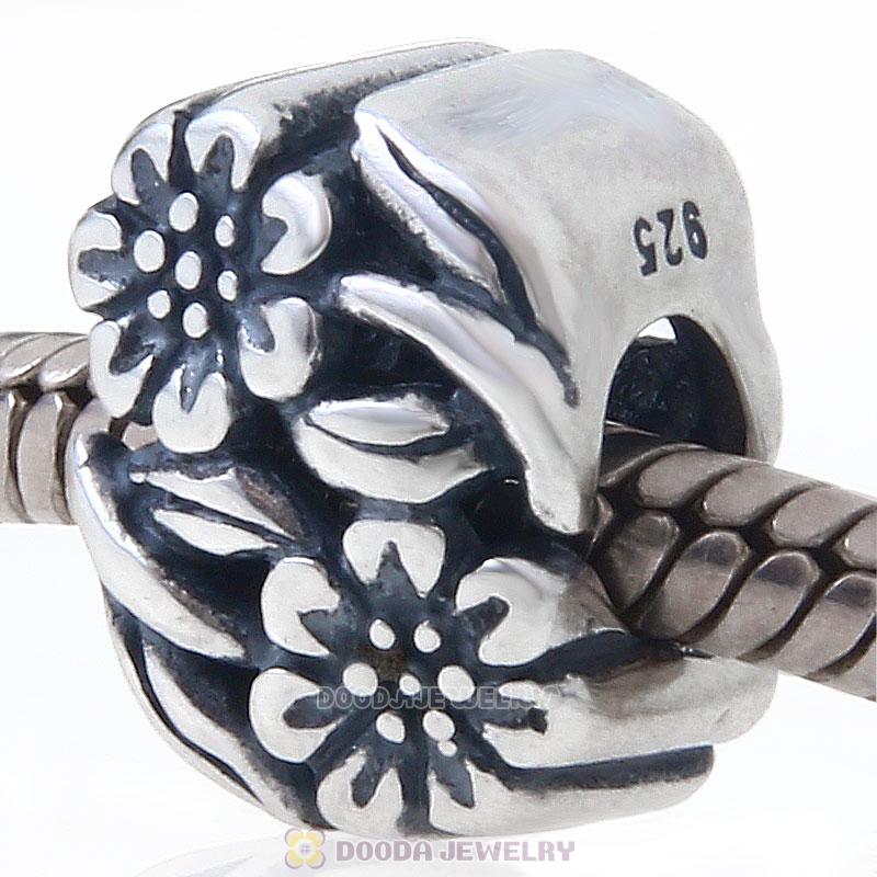 925 Sterling Silver Beauty Floral Charm Bead European Style