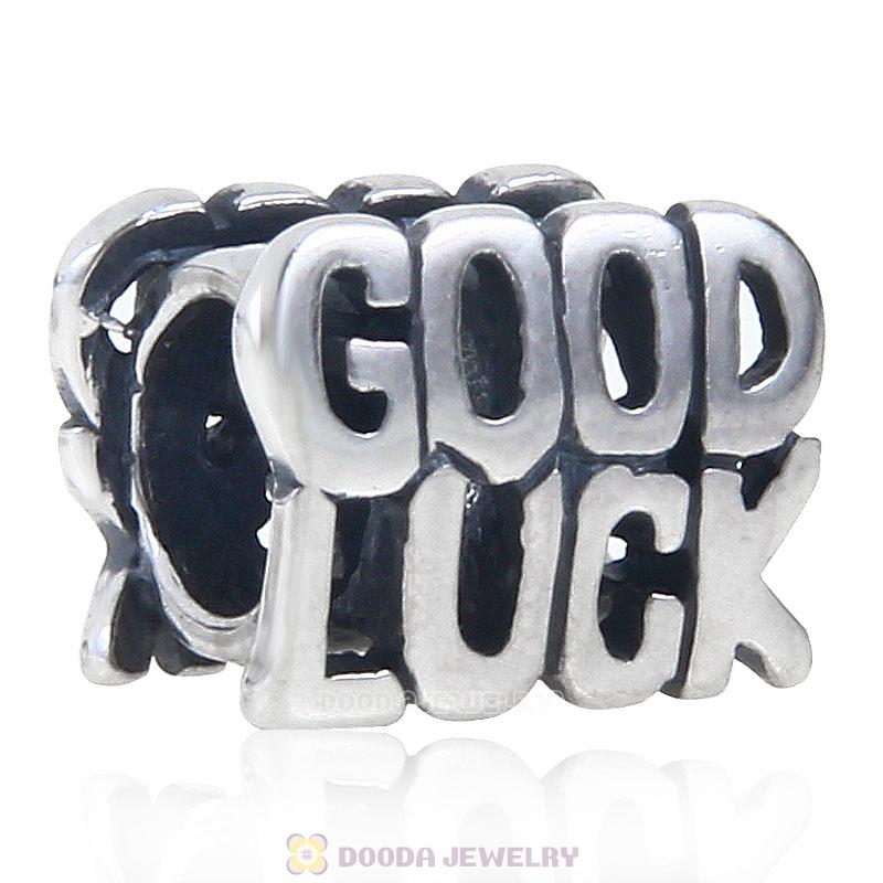 925 Sterling Silver Alphabet Charm Good Luck Bead