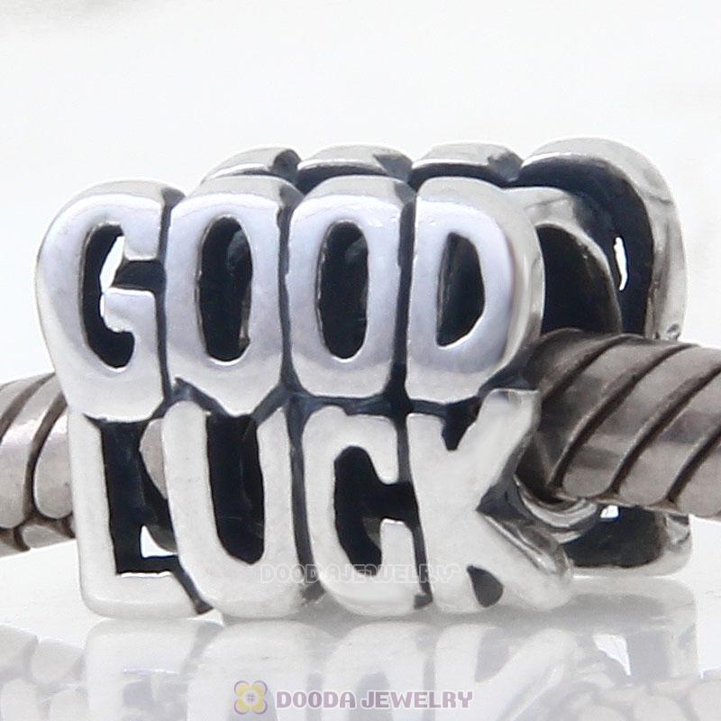 925 Sterling Silver Alphabet Charm Good Luck Bead