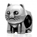 925 Sterling Silver Animal Cat Charm Bead