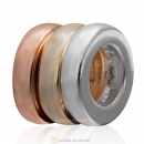 Solid 925 Sterling Silver Three Colors Rings Spacers Bead