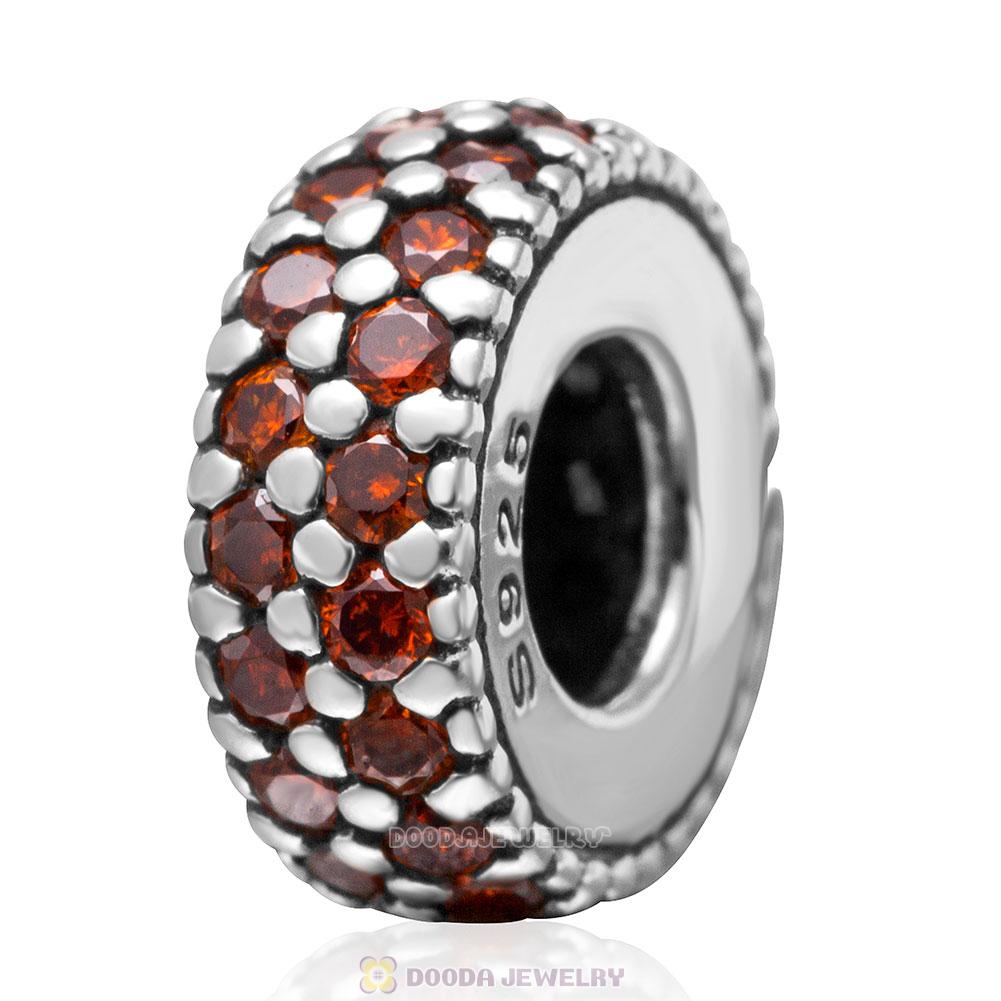 925 Sterling Silver Inspiration Within with Topaz CZ Spacer Bead
