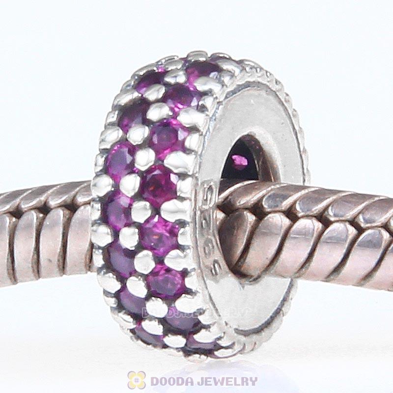 925 Sterling Silver Inspiration Within with Fuchsia CZ Spacer Bead