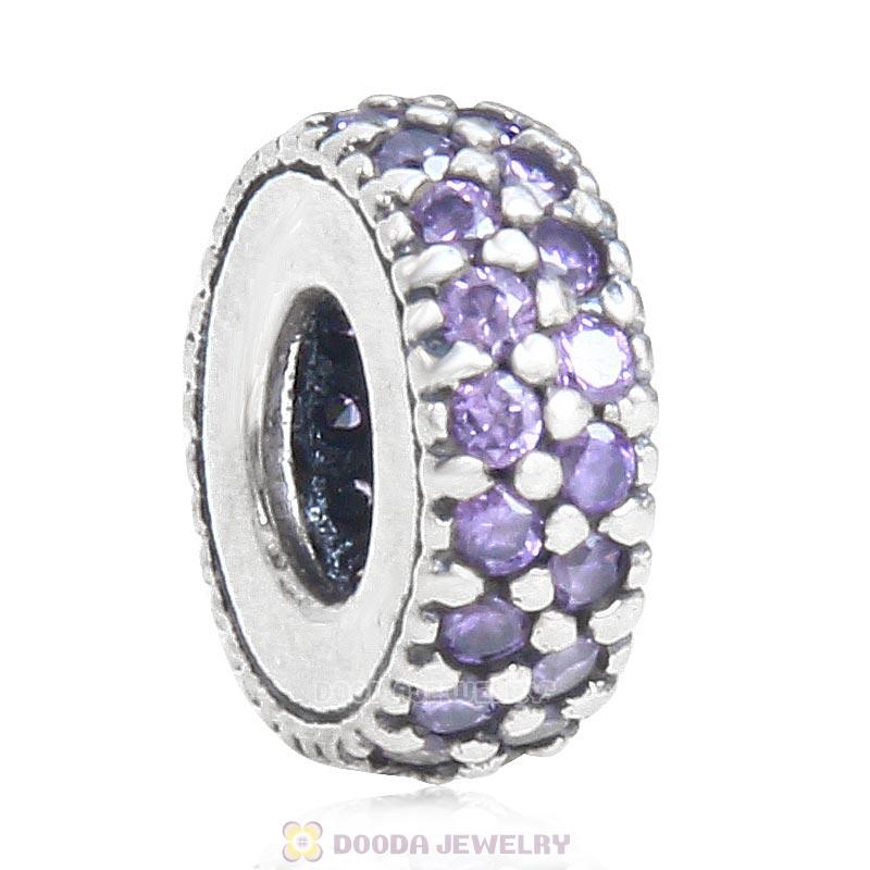 925 Sterling Silver Inspiration Within with Tanzanite CZ Spacer Bead