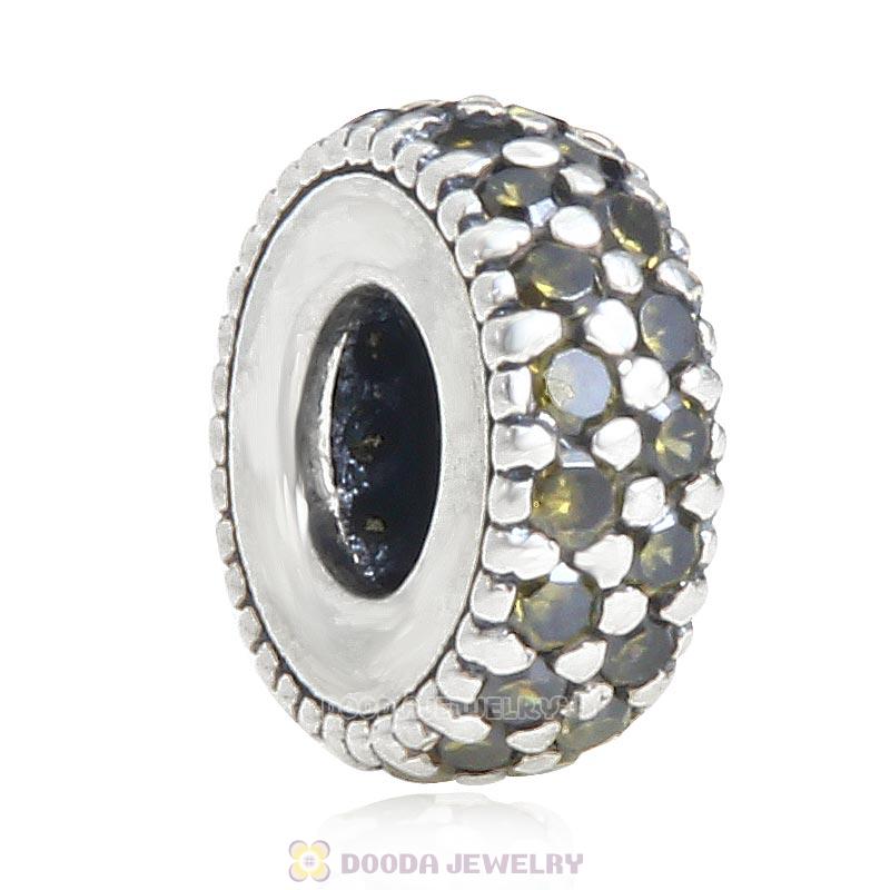 925 Sterling Silver Inspiration Within with Olivine CZ Spacer Bead