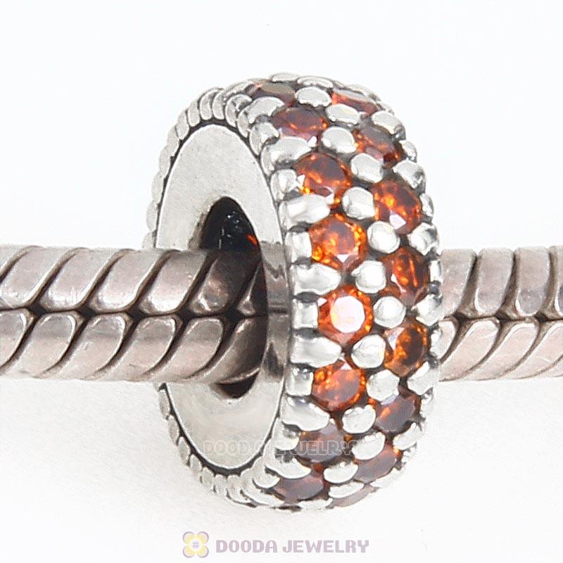 925 Sterling Silver Inspiration Within with Topaz CZ Spacer Bead