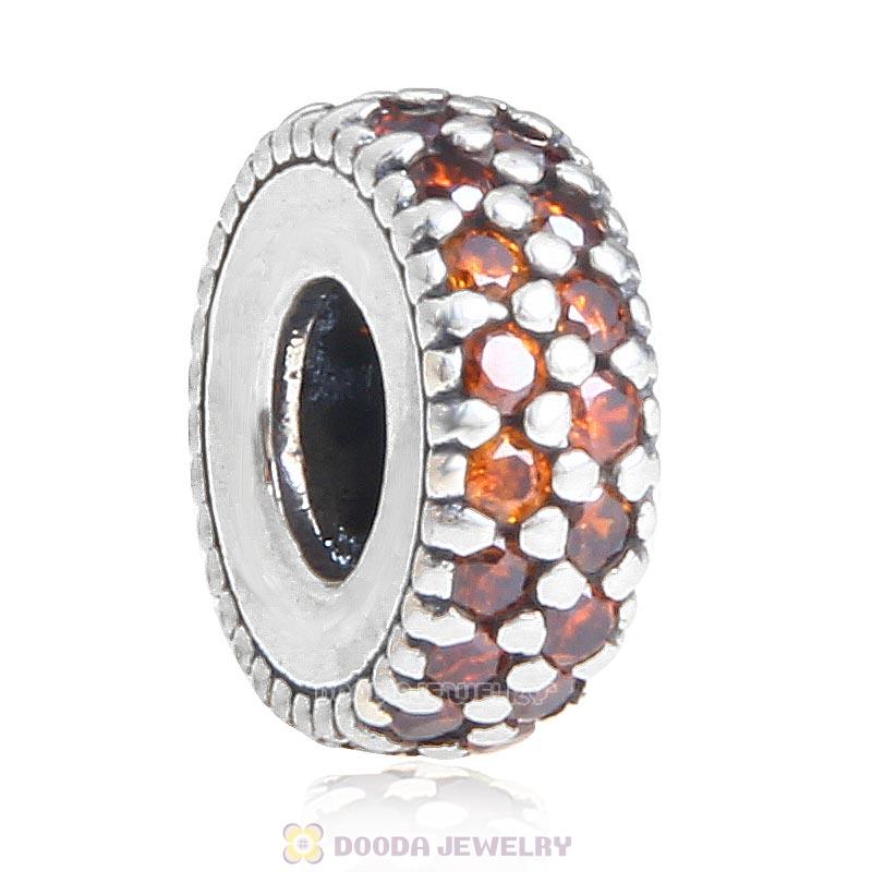 925 Sterling Silver Inspiration Within with Topaz CZ Spacer Bead
