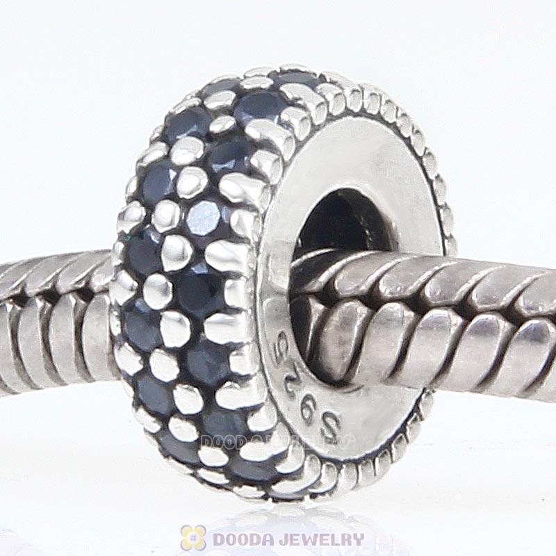 925 Sterling Silver Inspiration Within with Jet CZ Spacer Bead