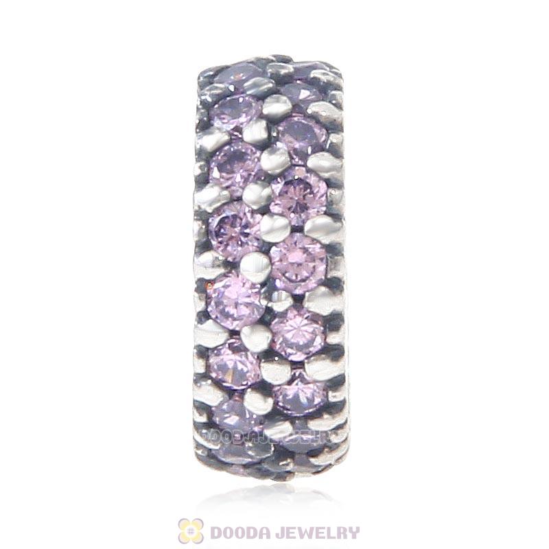 925 Sterling Silver Inspiration Within with Pink CZ Spacer Bead