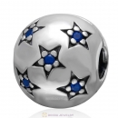 925 Sterling Silver Twinkle Twinkle with Blue CZ Clip Beads