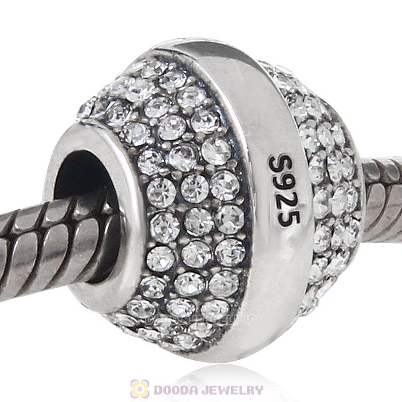 925 Sterling Silver April Birthstone Round Bead