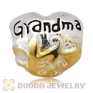 Gold Plated and Charm Jewelry 925 Silver Grandma Beads
