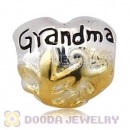 Gold Plated and European Style 925 Silver Grandma Beads