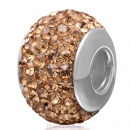 Sterling Silver Austrian crystal Beads with Thread Core 925 stamped