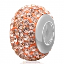 Sterling Silver Austrian crystal Beads with Thread Core 925 stamped