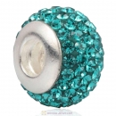 Sterling Silver Austrian crystal Beads with Thread Core 925 stamped