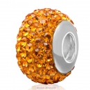 Sterling Silver Austrian crystal Beads with Thread Core 925 stamped