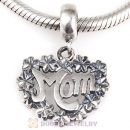 925 Sterling Silver MOM Dangle Charms For Mother Day