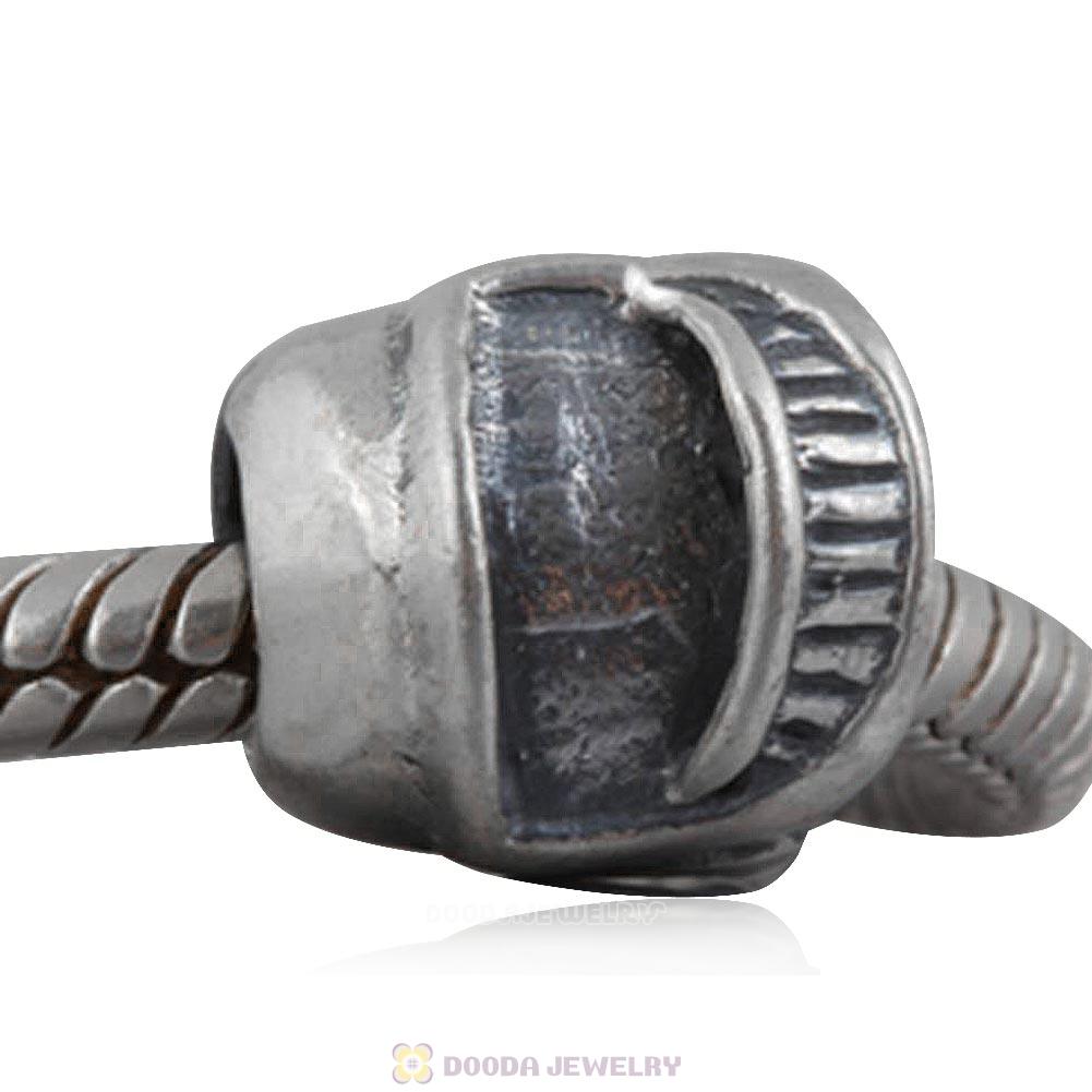 European Style Antique Crash Helmet Charm Beads