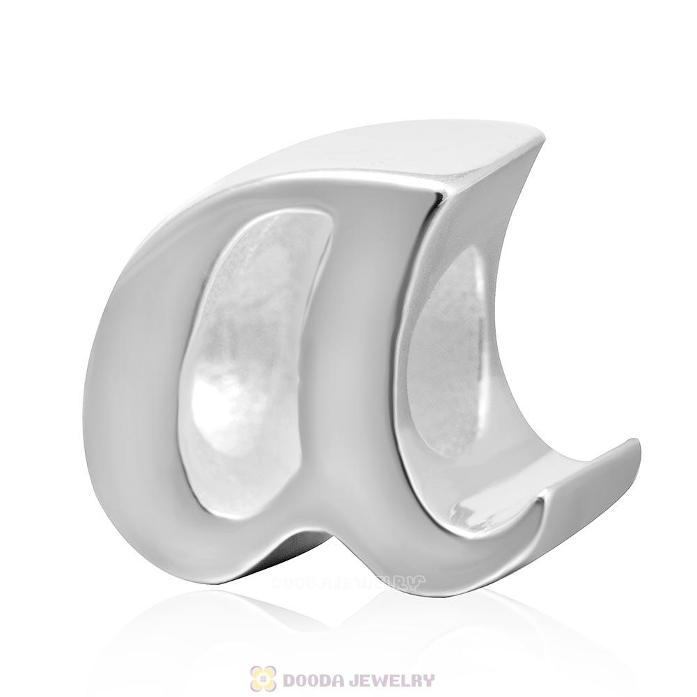 DIY 925 Sterling Silver Alphabet Letter a Charm Beads