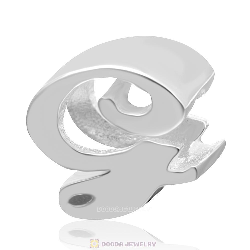 DIY 925 Sterling Silver Alphabet Letter G Charm Beads