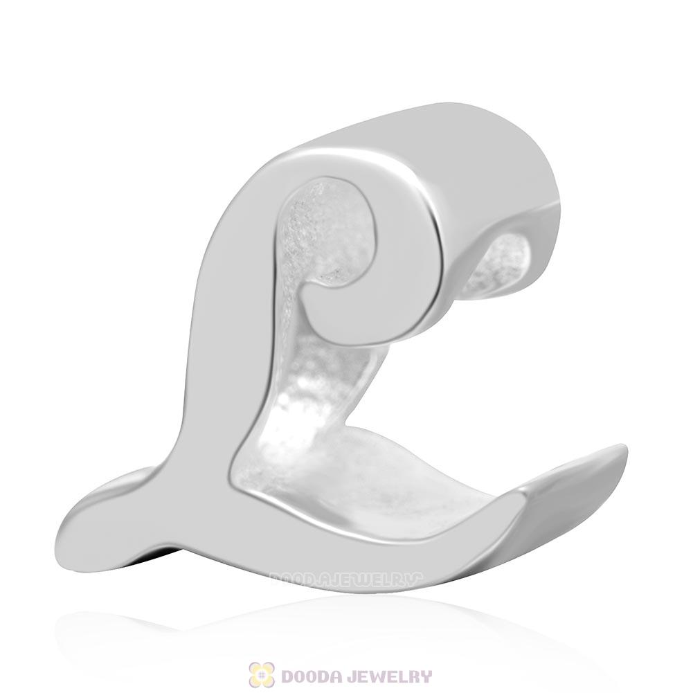 DIY 925 Sterling Silver Alphabet Letter L Charm Beads