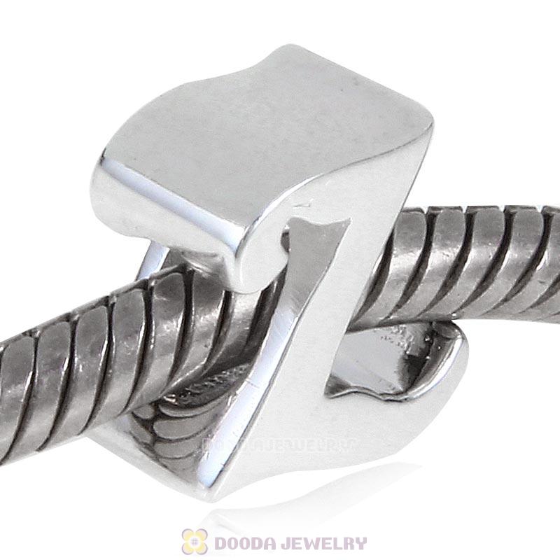 DIY 925 Sterling Silver Alphabet Letter Z Charm Beads