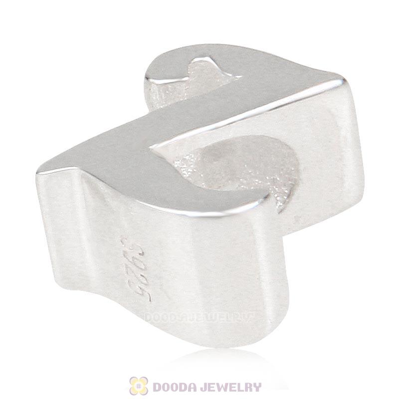 DIY 925 Sterling Silver Alphabet Letter Z Charm Beads