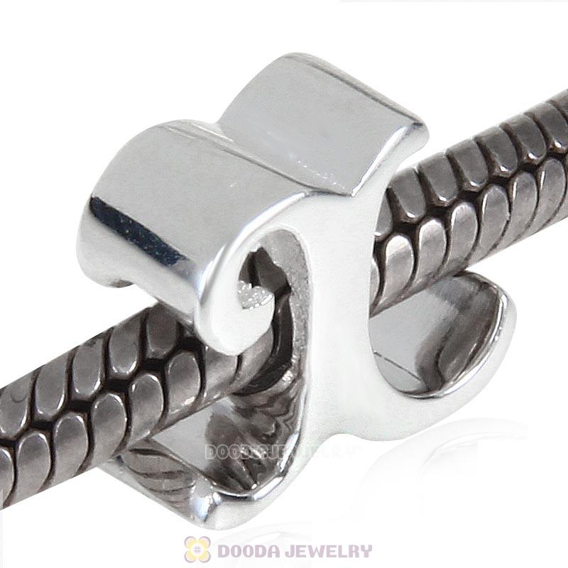 DIY 925 Sterling Silver Alphabet Letter X Charm Beads