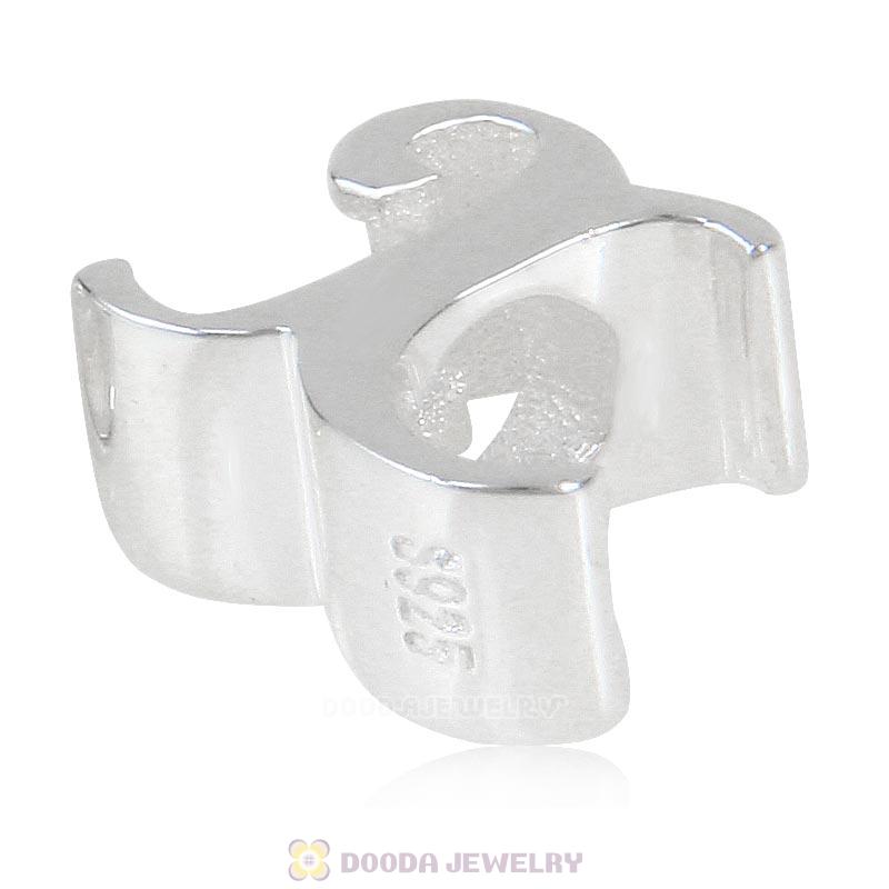 DIY 925 Sterling Silver Alphabet Letter X Charm Beads