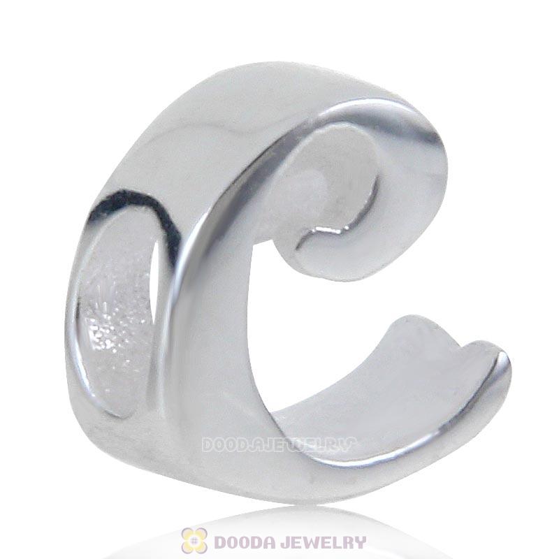 DIY 925 Sterling Silver Alphabet Letter C Charm Beads