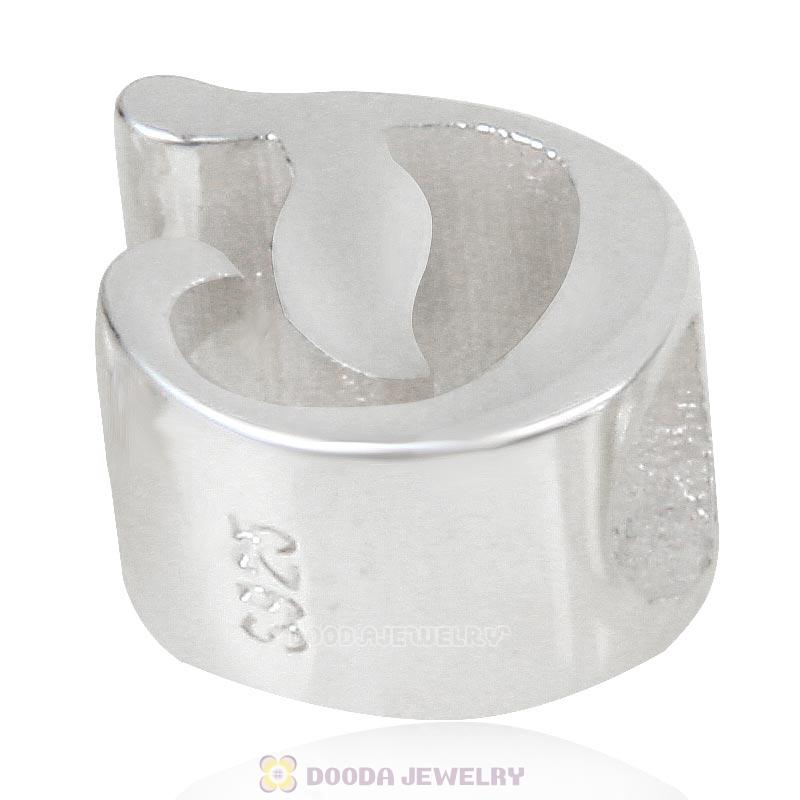 DIY 925 Sterling Silver Alphabet Letter D Charm Beads