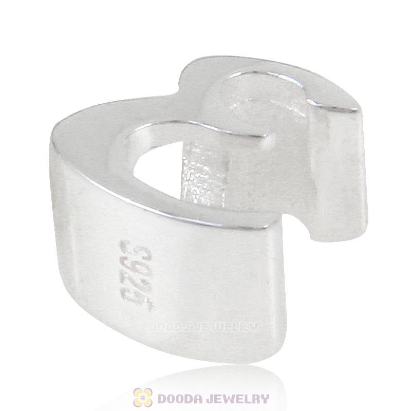 DIY 925 Sterling Silver Alphabet Letter E Charm Beads