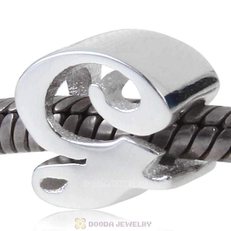 DIY 925 Sterling Silver Alphabet Letter G Charm Beads