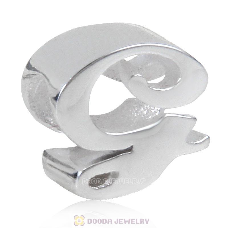 DIY 925 Sterling Silver Alphabet Letter G Charm Beads