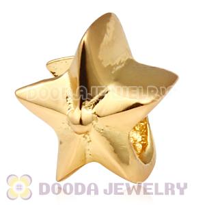 Gold Plated European Style Silver Beads