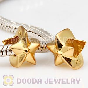 Gold Plated European Style Silver Beads