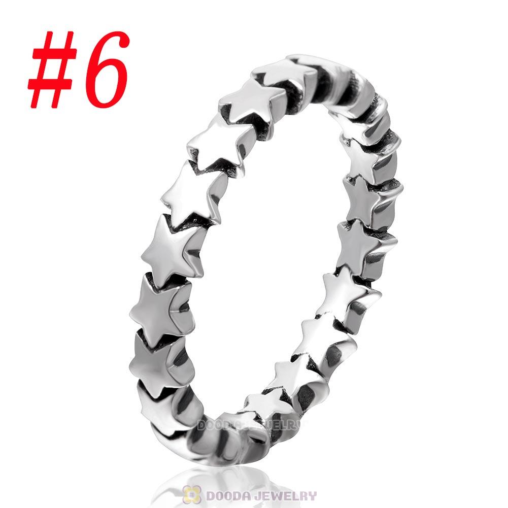 925 Sterling Silver Star Trail Ring