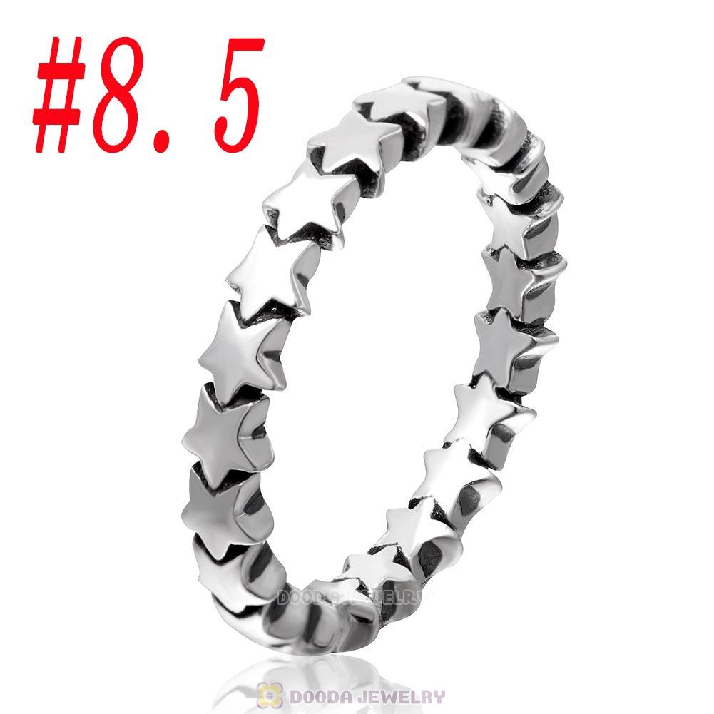 925 Sterling Silver Star Trail Ring