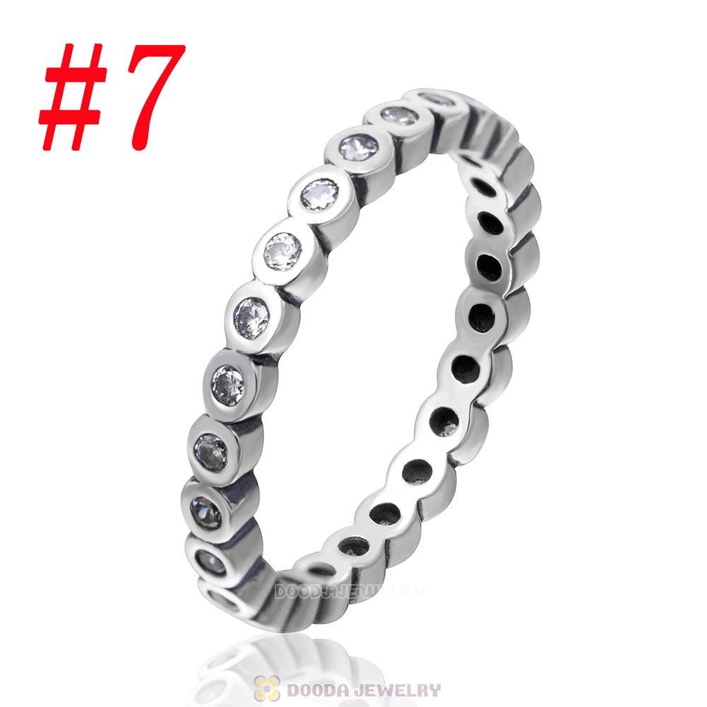 925 Sterling Silver Alluring Petite Brilliant Ring with Clear CZ