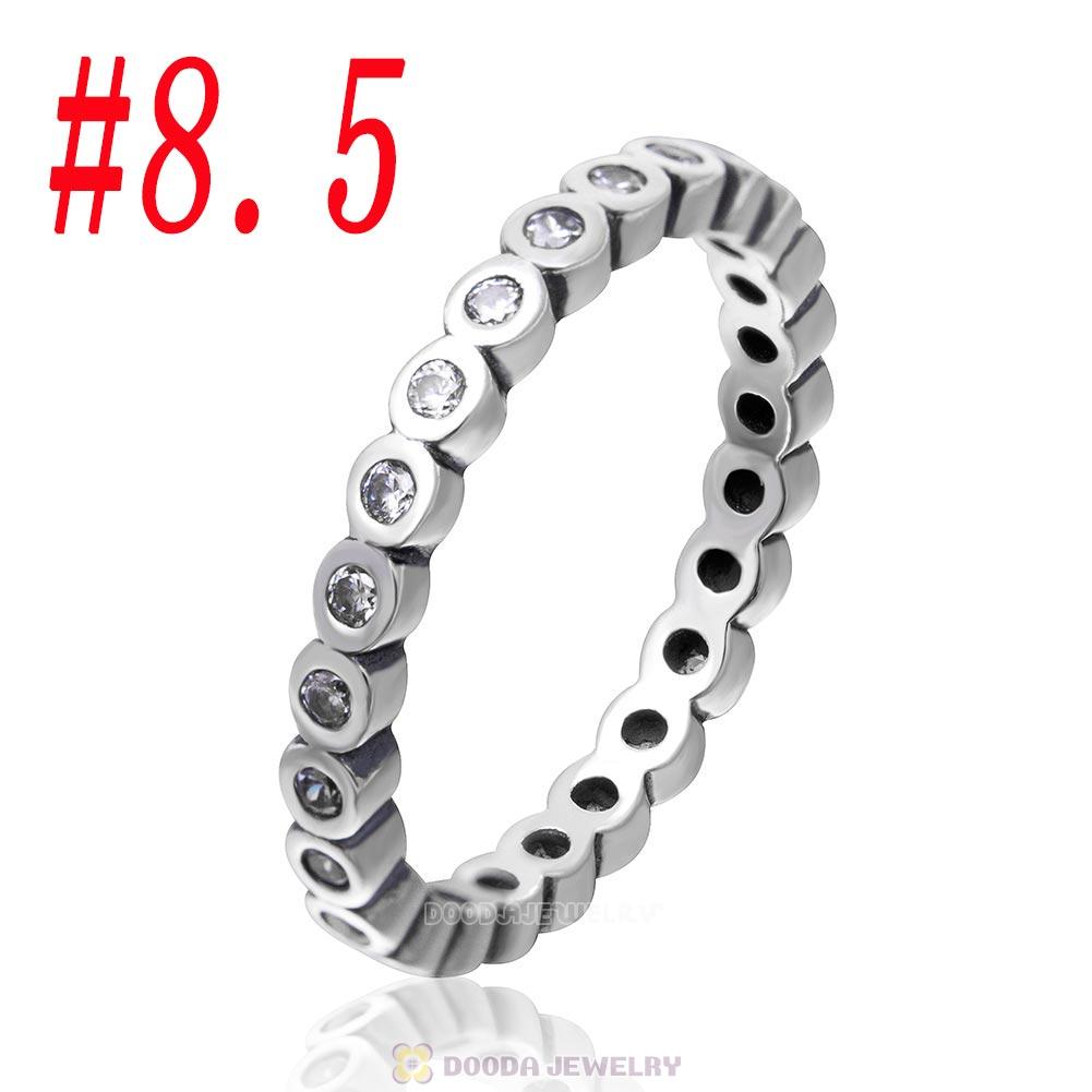 925 Sterling Silver Alluring Petite Brilliant Ring with Clear CZ