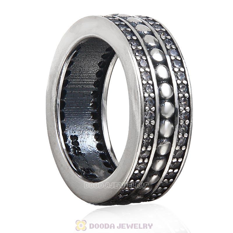 925 Sterling Silver Forever Ring with Clear CZ