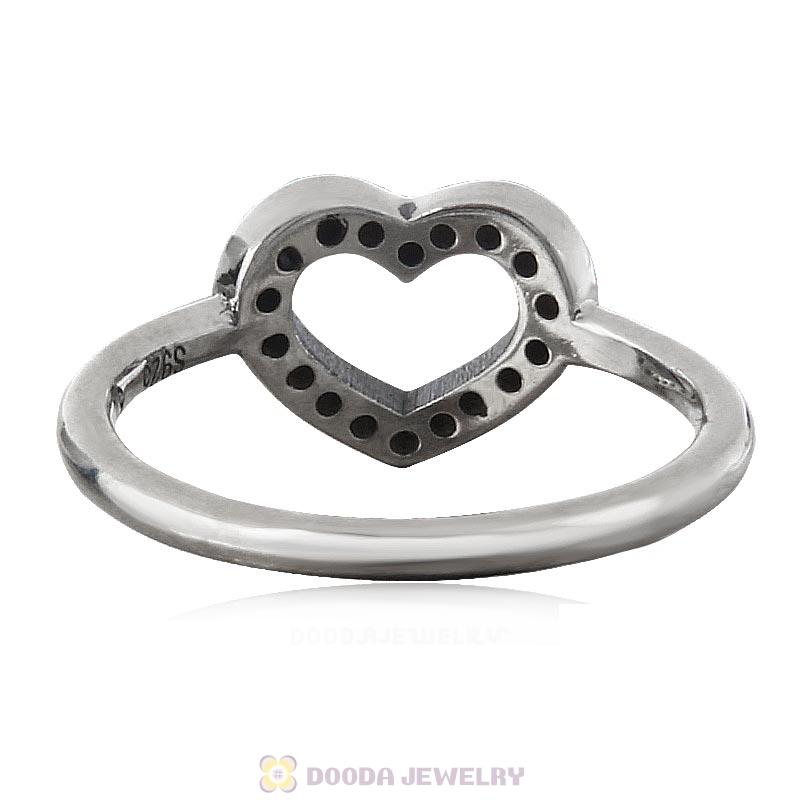 925 Sterling Silver Be My Valentine Ring with Clear CZ