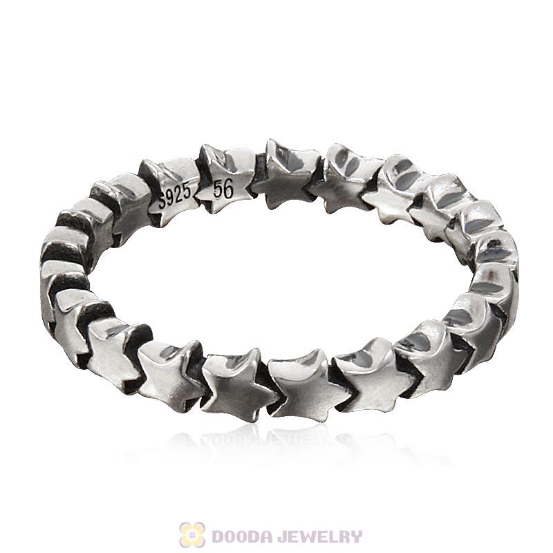 925 Sterling Silver Star Trail Ring