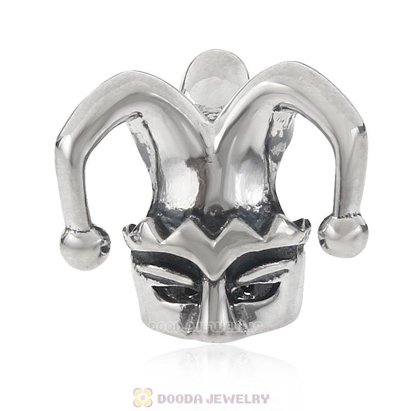 Clown Head Charm 925 Sterling Silver Bead