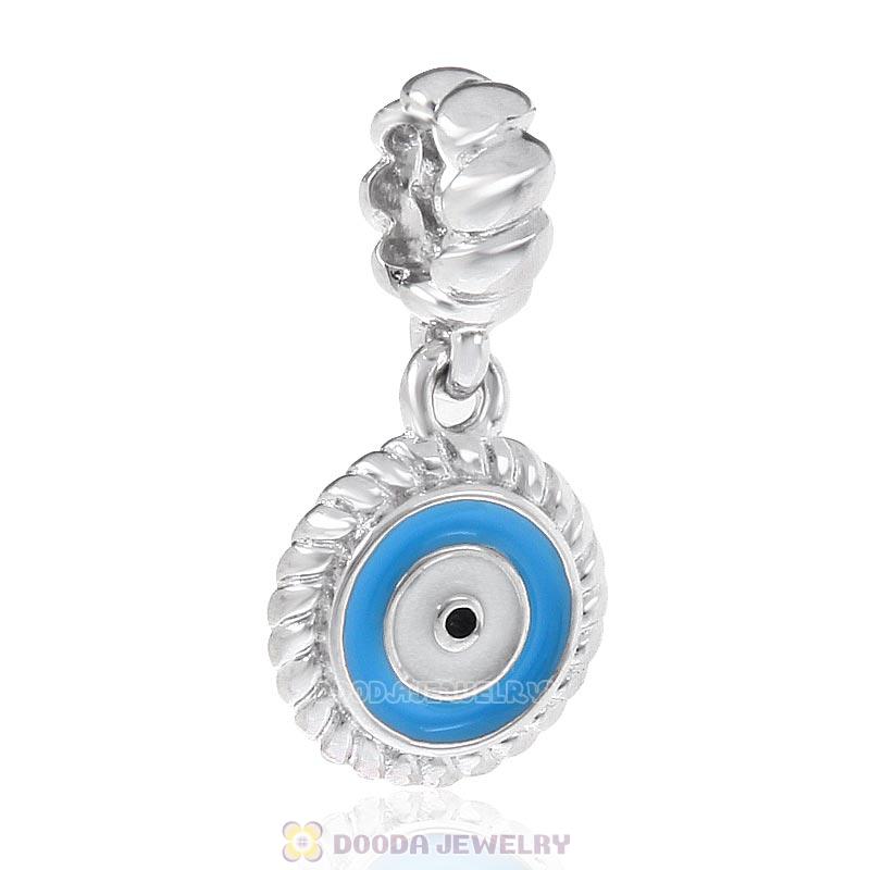 925 Sterling Silver Blue Watchful Eye Charm Pendant