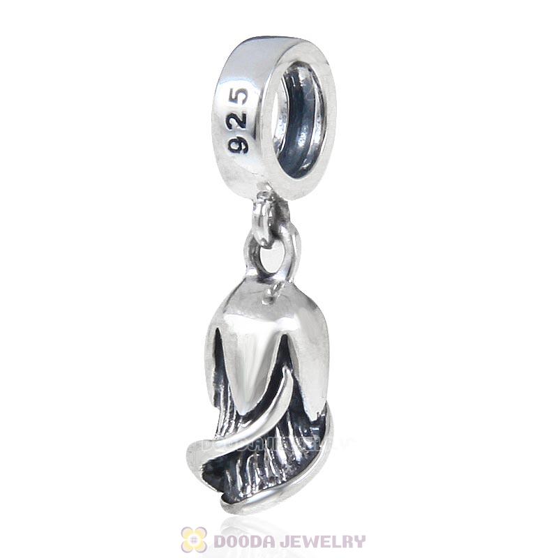 925 Sterling Silver Tulip Flower Charm Pendant