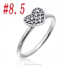 925 Sterling Silver Sparkling Love Ring with Clear CZ