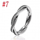 925 Sterling Silver Twist of Fate Ring with Clear CZ